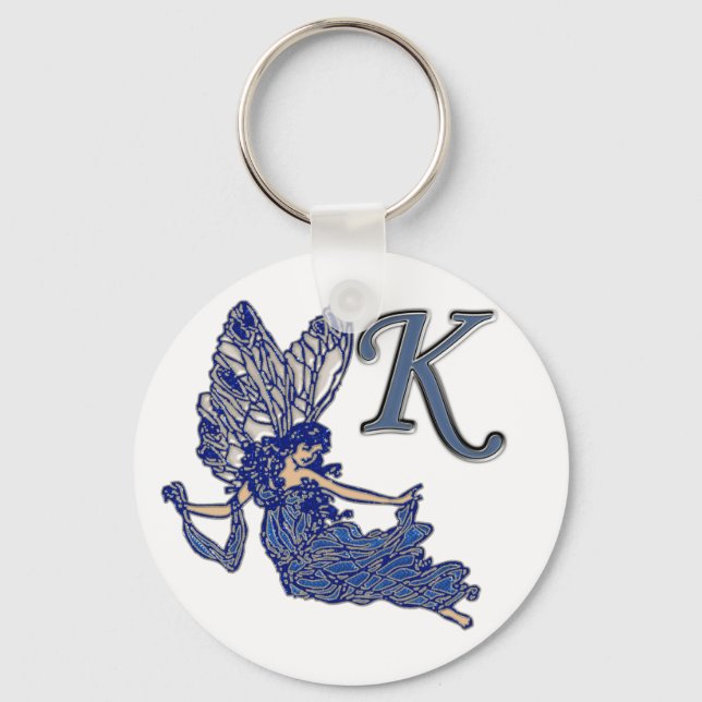 K Monogram Angel Keychain (Front)