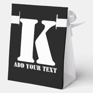 K  Monogram Classic Trendy Custom Wedding Templa Favor Box