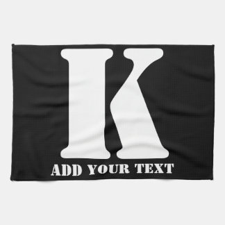 K  Monogram Classic Trendy Custom Wedding Templa Kitchen Towel