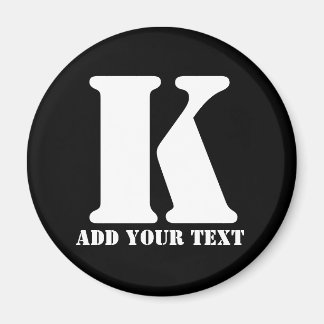 K  Monogram Classic Trendy Custom Wedding Templa Magnet
