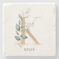 K Monogram Floral