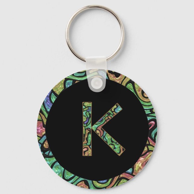 K Monogram Keychain (Front)