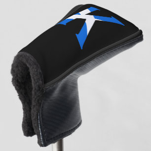 K Monogram overlaid on Scottish Flag pccnt Golf Head Cover