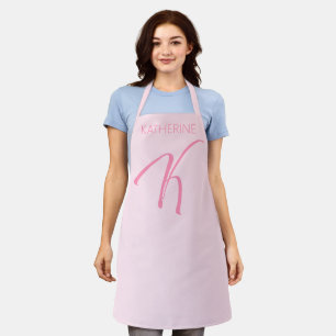 K Monogram Personalized Apron