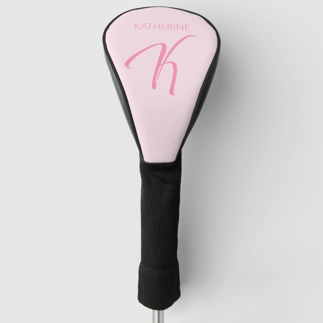 K Monogram Personalized Golf Head Cover (Front)