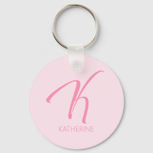 K Monogram Personalized Keychain