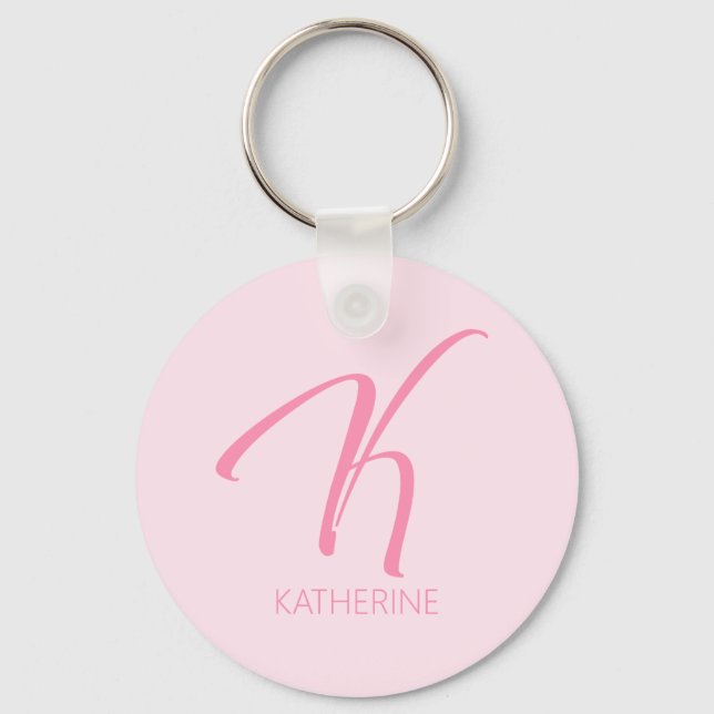 K Monogram Personalized Keychain (Front)