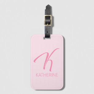 K Monogram Personalized Luggage Tag