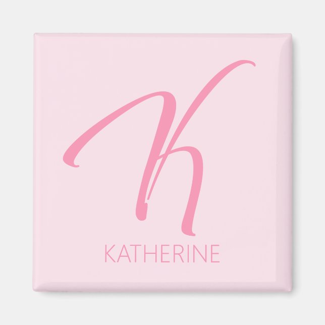 K Monogram Personalized Magnet (Front)