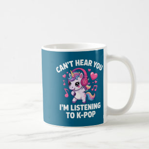 K-p Can't Hear You I'm Listening K-p K P Kawaii Kp Coffee Mug