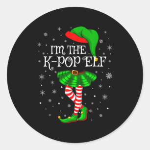 K-p Elf Christmas Matching Family Women Girls Elf  Classic Round Sticker