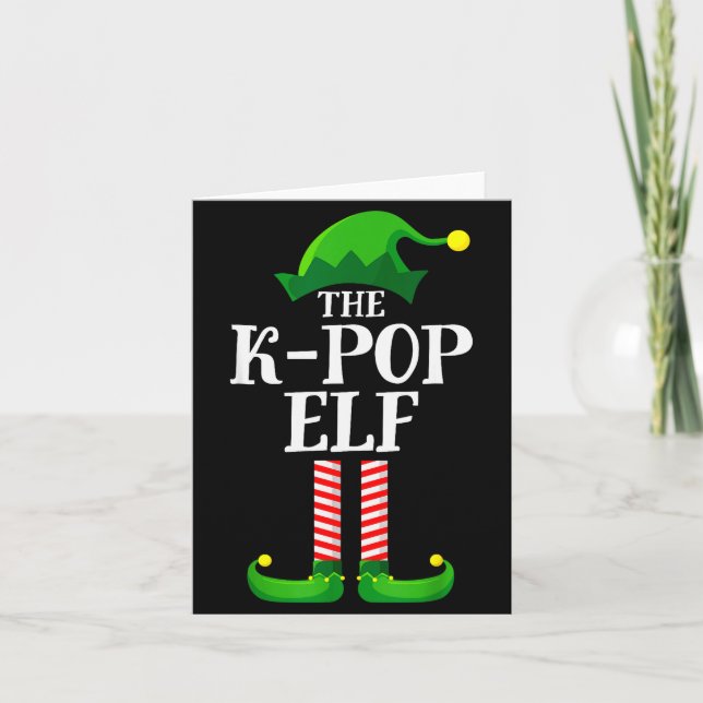 K-p Elf Matching Family Group Christmas Party Pyja Card (Front)