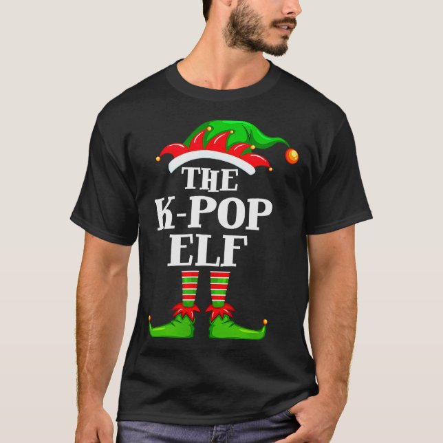 K-p Elf Matching Family Group Christmas Party Pyja T-Shirt (Front)