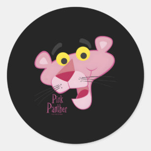 K Panther Face Portrait Classic Round Sticker