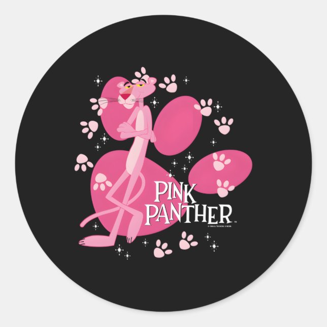 K Panther Walk All Over Classic Round Sticker (Front)