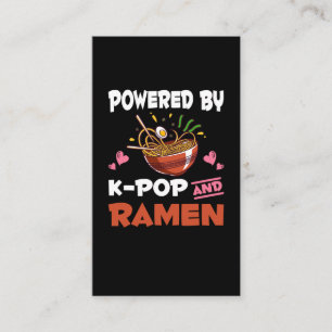 K-pop and Ramen addicted Kawaii Noodles Kpop Business Card