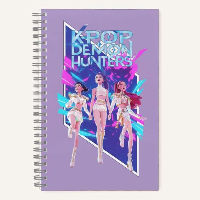 K-Pop Anime Idol Group Spiral Notebook (Front)