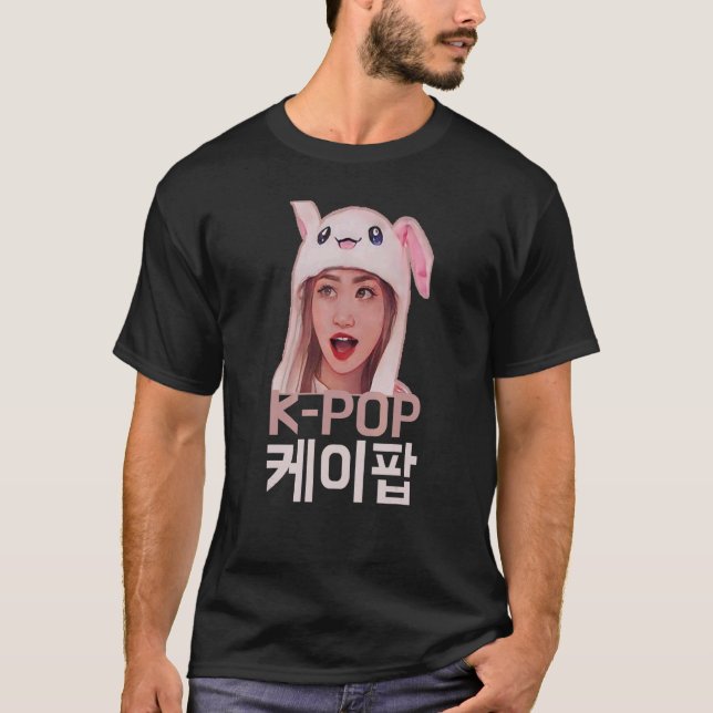 K Pop Bunny  Rabbit Hat South Korean Girl Music Fa T-Shirt (Front)