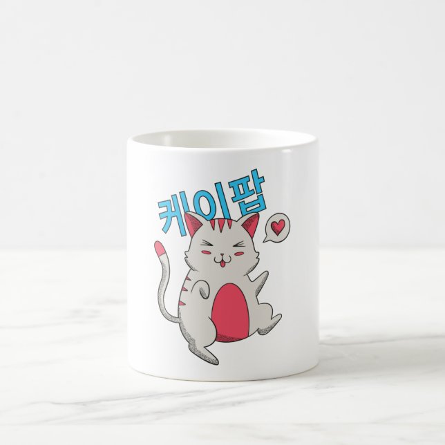 K-Pop Cat Coffee Mug (Center)