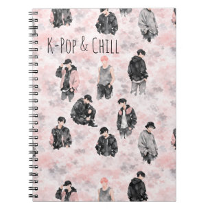 K-Pop & Chill Minimalist Silhouette Aesthetic Notebook