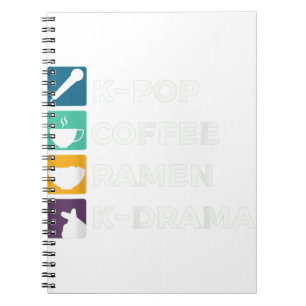 K-Pop Coffee Ramen K-Drama T-Shirt-SejLY Notebook