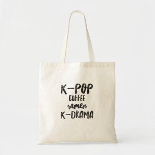 K-pop coffee ramen k-drama tote bag