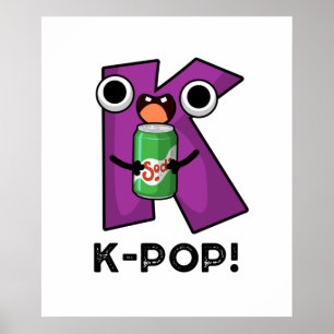 K-Pop Cute Music Soda Pop Pun Poster