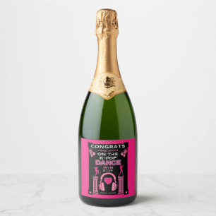 K-Pop Dance Competition Winner Congratulations Sparkling Wine Label