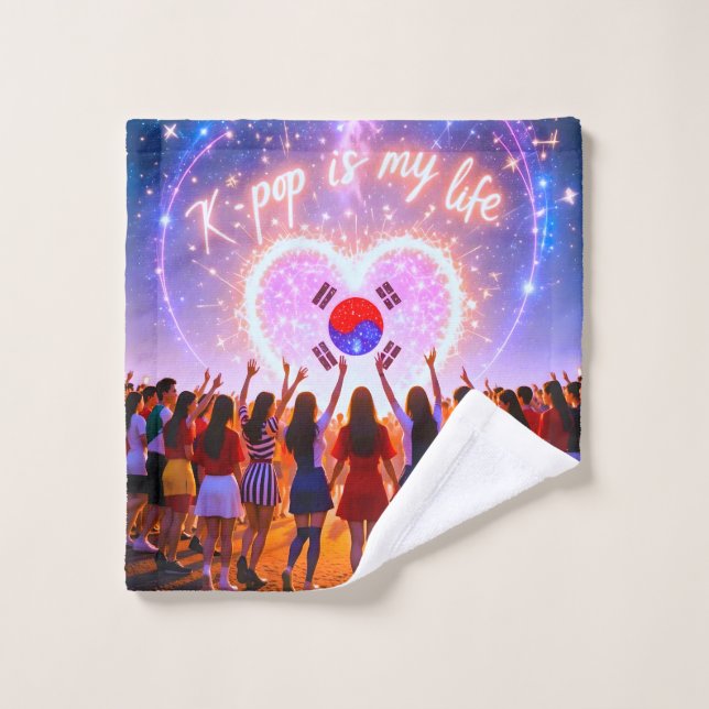 K-pop est ma vie gravée à travers la Galaxie (Gant de toilette)