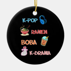K-Pop Fashion for Fans of korean K-Drama & K-Pop Ceramic Ornament