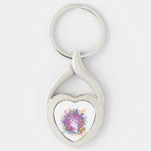 K-Pop Finger Heart Pop Art Design T-Shirt Keychain