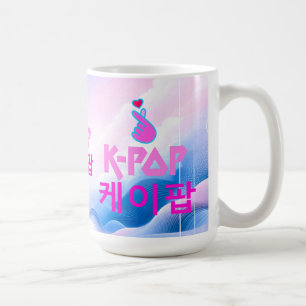 K-Pop Finger Heart: Show Your Love Coffee Mug