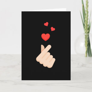 K-Pop Finger Hearts South Korea Music Love Card