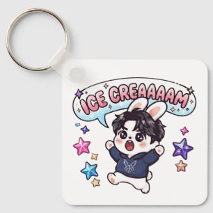 K-Pop Ice Cream Stray Rabbit Fandom Bag Charm Keychain