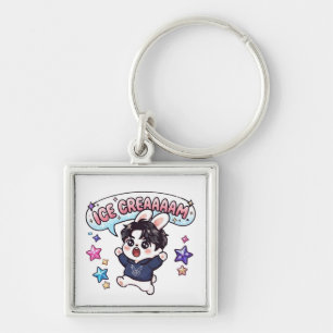 K-Pop Ice Cream Stray Rabbit Fandom Bag Charm Keychain
