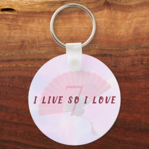 K-Pop Inspired Purple Aesthetic Fan Live Love Keychain