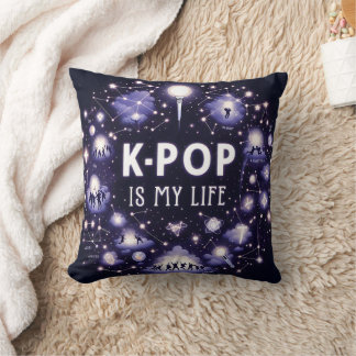 K-pop Is My Life Floating Among the Stars Throw Pillow