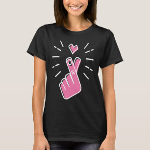 K Pop Korean Music Snapping Finger With Heart Kore T-Shirt