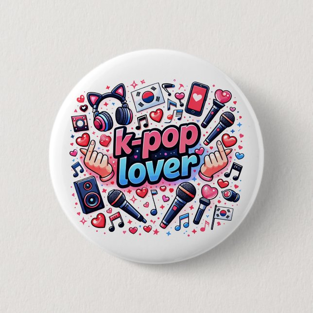 K-Pop Lover 2 Inch Round Button (Front)