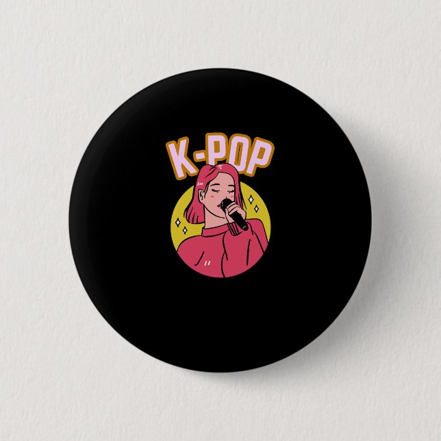 K-Pop Music 2 Inch Round Button (Front)