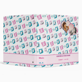 K-pop music hallyu fan black blue pink two photos binder