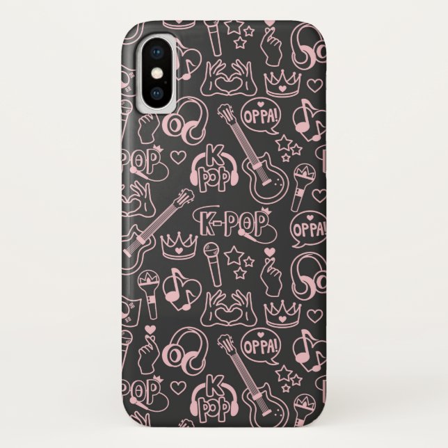 K-Pop | Music Idol Finger Heart 오빠 Phone Case (Back)