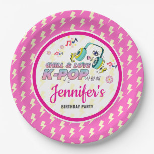 K-Pop Music Star  Korean Pop Theme Birthday Party Paper Plate