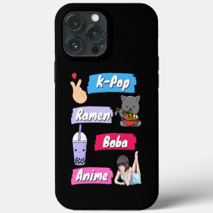 K-Pop, Ramen, Boba and Anime Pop Culture Fan iPhone 13 Pro Max Case