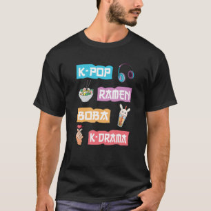 K-Pop Ramen Boba K-Drama - Cute  Ramen T-Shirt