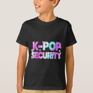 K-Pop Security Mom Dad Kids Funny Birthday Theme T-Shirt