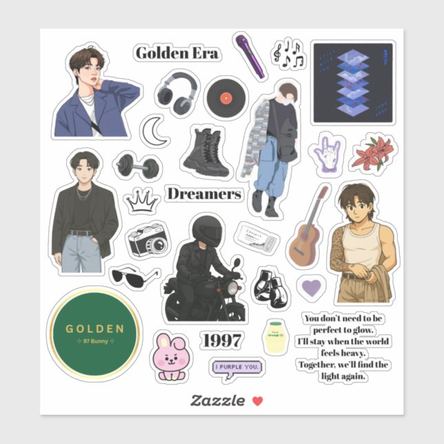 K-Pop Sticker Sheet  (Sheet)