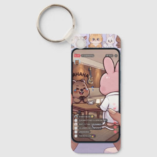 K-Pop Stray Pig Rabbit Live Robe Fandom Joke Keychain