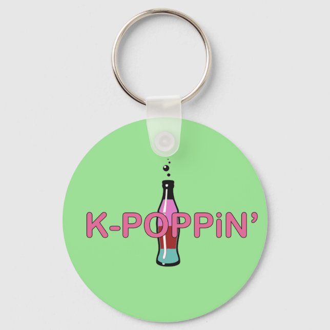 K-Poppin' Green Keychain (Front)