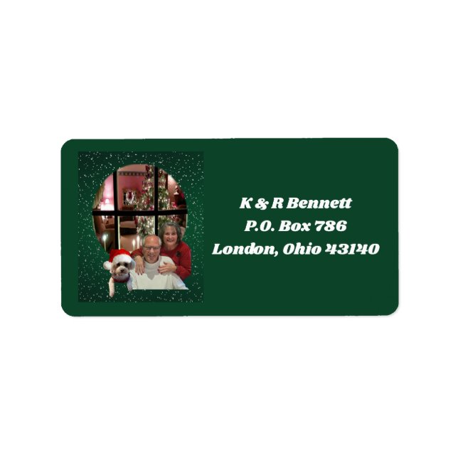 K & R Bennett Christmas Address Labels (Front)